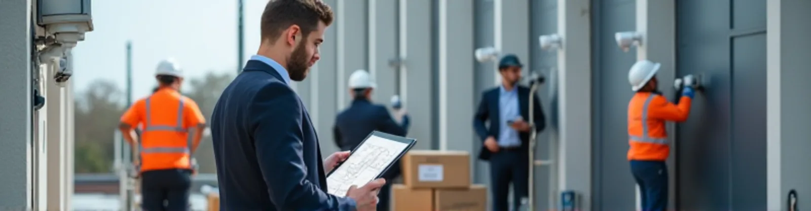 Supervision of works on technical security systems